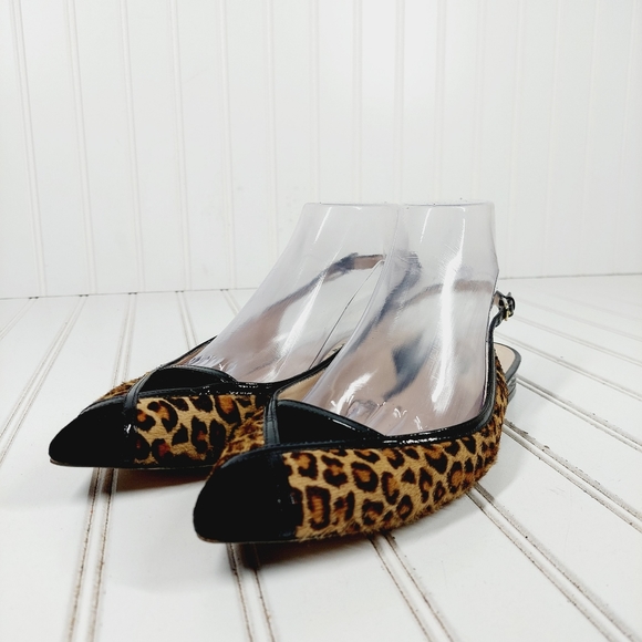 L.K. Bennet Leopard Print Maira Pointed Toe Slingbacks F606 - Picture 2 of 12